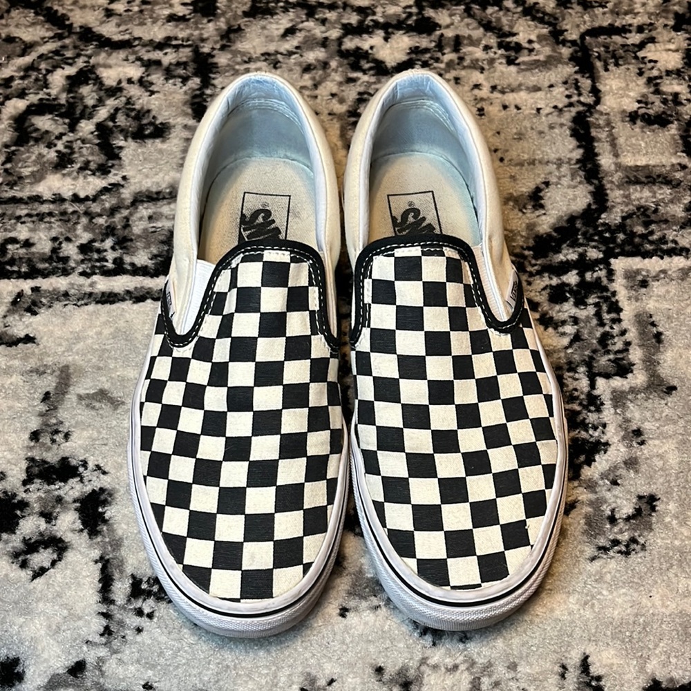 Vans slip on checkboard shoes